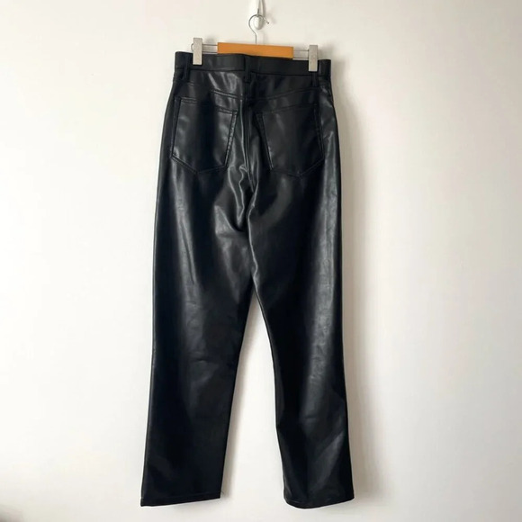 Abercrombie & Fitch Curve Love Vegan Leather 90s  Straight Pant NWT Size 30/10 - Picture 10 of 11